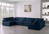 Plush - Cloud Modular Sectional 6 Piece - Navy - Home Elegance USA