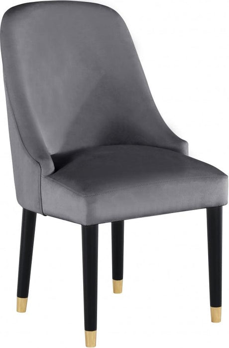 Meridian Furniture - Omni Velvet Dining Chair Set Of 2 In Grey - 923Grey-C