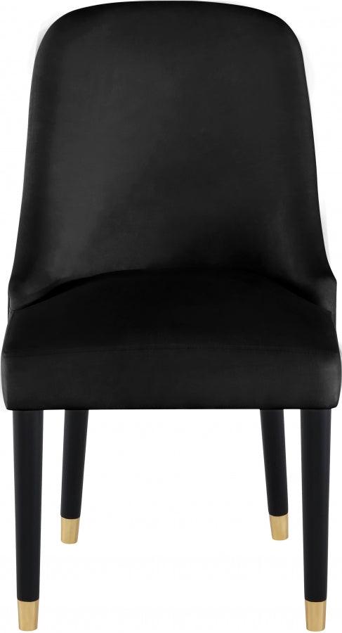 Meridian Furniture - Omni Velvet Dining Chair Set Of 2 In Black - 923Black-C