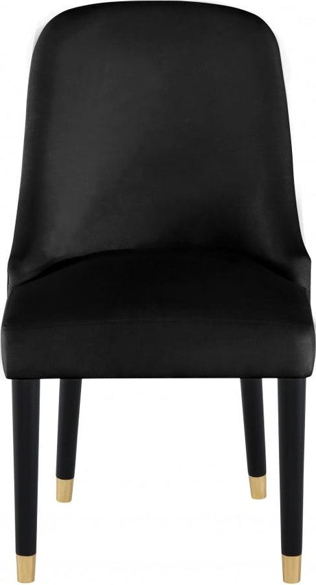 Meridian Furniture - Omni Velvet Dining Chair Set Of 2 In Black - 923Black-C