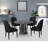 Meridian Furniture - Omni Velvet Dining Chair Set Of 2 In Black - 923Black-C