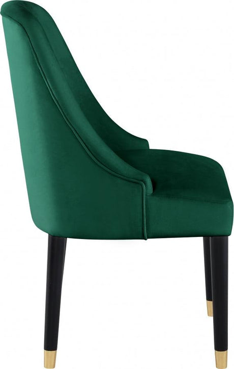 Meridian Furniture - Omni Velvet Dining Chair Set Of 2 In Green - 923Green-C