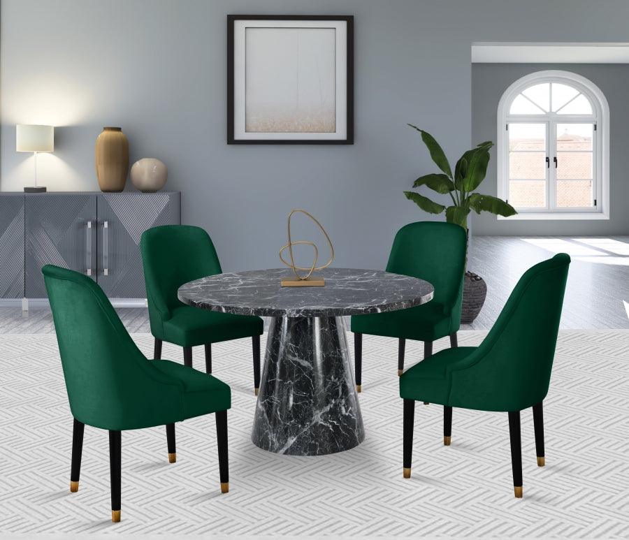 Meridian Furniture - Omni Velvet Dining Chair Set Of 2 In Green - 923Green-C