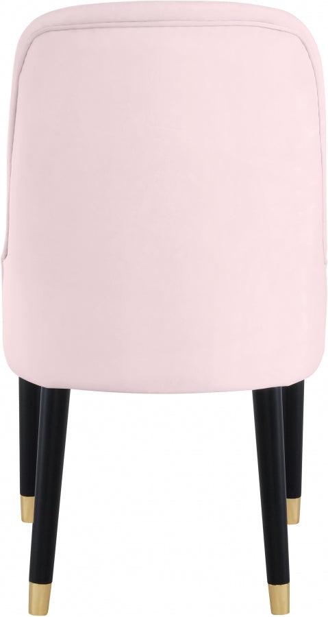 Meridian Furniture - Omni Velvet Dining Chair Set Of 2 In Pink - 923Pink-C