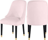 Meridian Furniture - Omni Velvet Dining Chair Set Of 2 In Pink - 923Pink-C