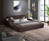 Zoya Smart Multifunctional King Size Bed Made with Wood in Brown - Home Elegance USA