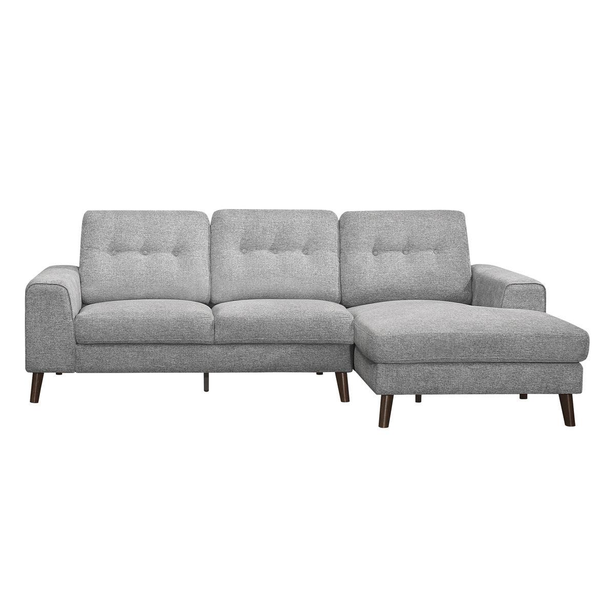 Alexia 2 Piece Sectional With Right Chaise In Gray 9300Gy*Sc | Homelegance | Home Elegance USA