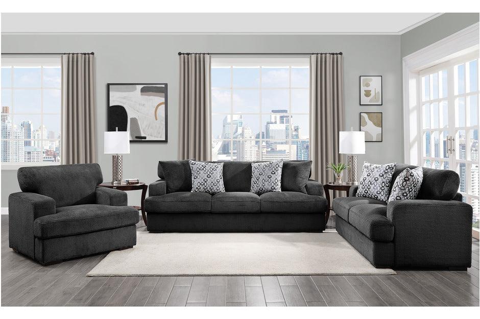 Homelegance - Rivermeade 3 Piece Living Room Set In Gray - 9318Cbn-3-2-1