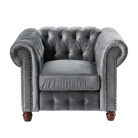 Homelegance - Welwyn Chair In Dark Gray - 9326Dg-1