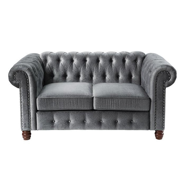 Homelegance - Welwyn Love Seat In Dark Gray - 9326Dg-2