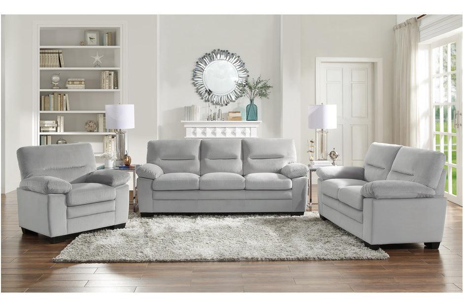Homelegance - Keighly 3 Piece Living Room Set In Gray - 9328Gy-3-2-1
