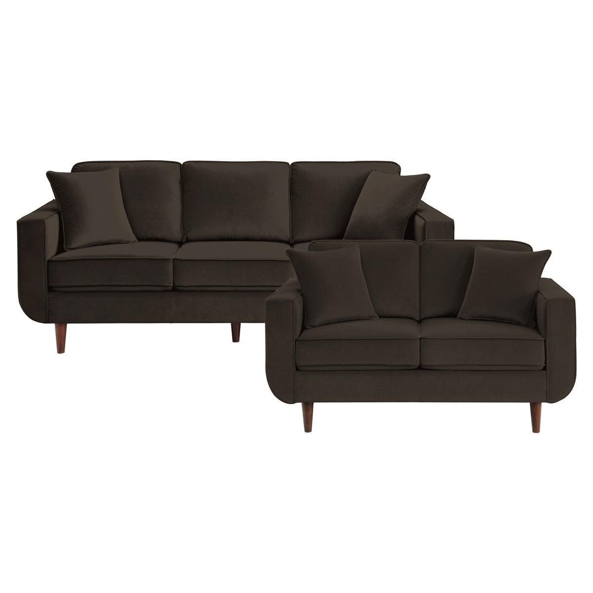 Homelegance - Rand 2 Piece Living Room Set In Chocolate - 9329Ch-3-2