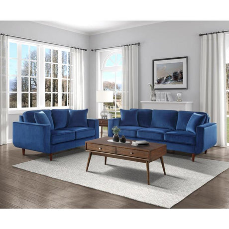 Homelegance - Rand 2 Piece Living Room Set In Navy - 9329Bu*2