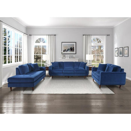 Homelegance - Rand 3 Piece Living Room Set In Navy - 9329Bu-3-2-5