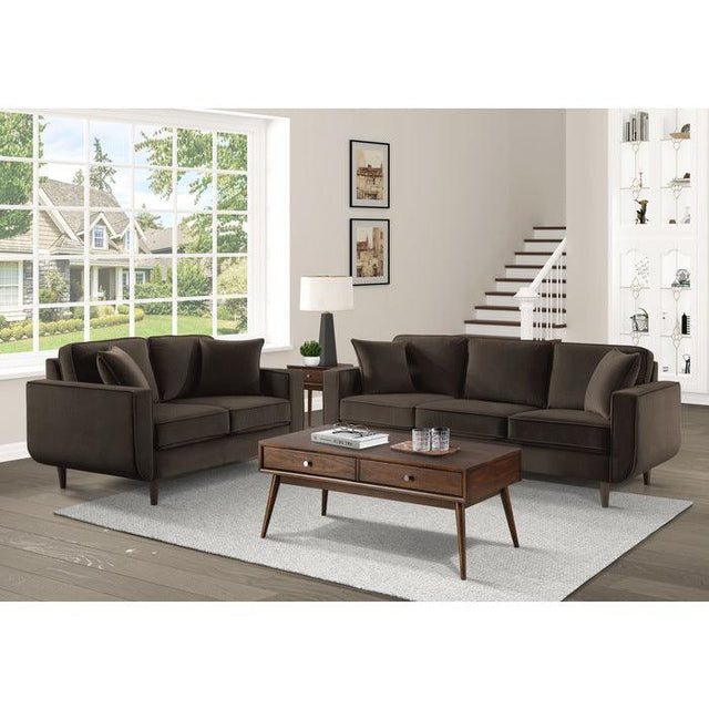 Homelegance - Rand 2 Piece Living Room Set In Chocolate - 9329Ch-3-2