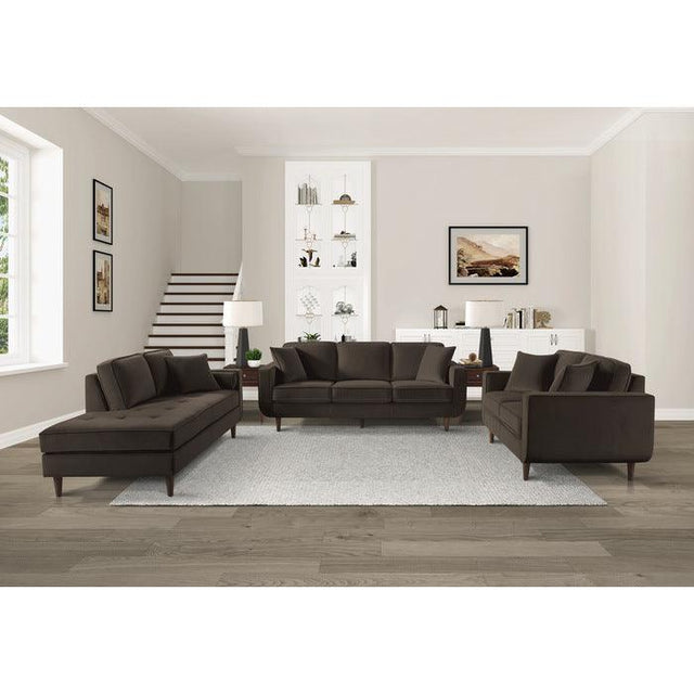 Homelegance - Rand 3 Piece Living Room Set In Chocolate - 9329Ch-3-2-5