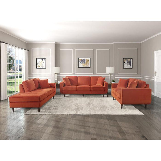 Homelegance - Rand 3 Piece Living Room Set In Orange - 9329Rn-3-2-5