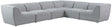 Miramar - Modular Sectional 6 Piece - Gray - Fabric - Modern & Contemporary