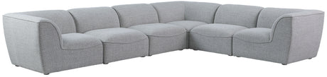 Miramar - Modular Sectional 6 Piece - Gray - Fabric - Modern & Contemporary - Home Elegance USA