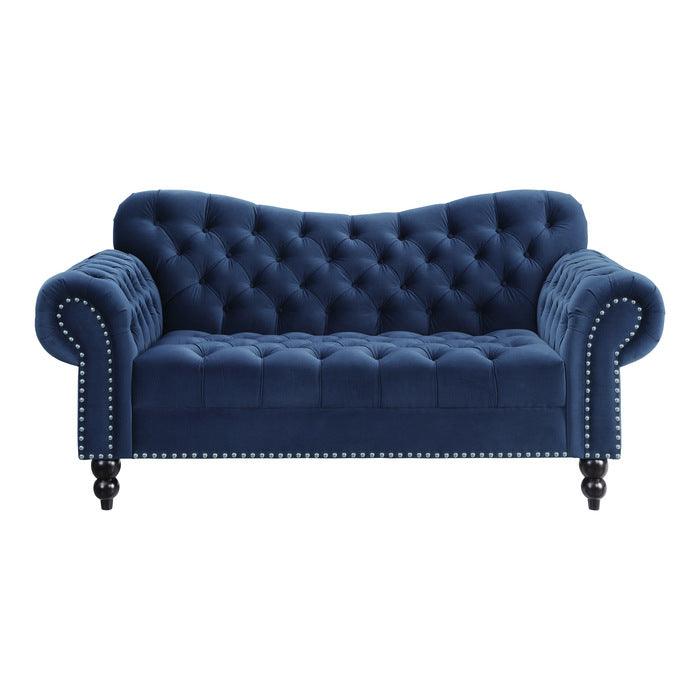 Homelegance - Rosalie Love Seat In Navy Blue - 9330Bu-2