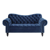 Homelegance - Rosalie Love Seat In Navy Blue - 9330Bu-2