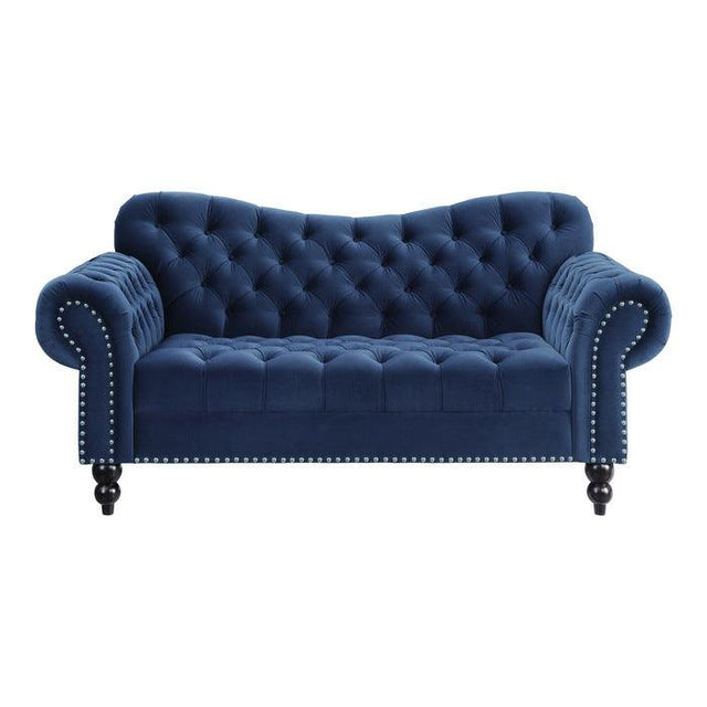 Homelegance - Rosalie Love Seat In Navy Blue - 9330Bu-2