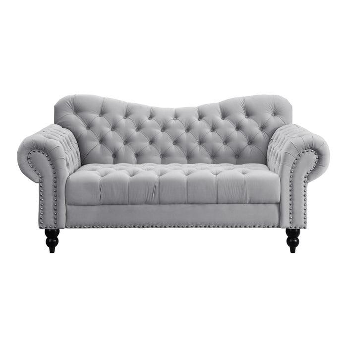 Homelegance - Rosalie Love Seat In Light Gray - 9330Gy-2
