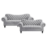 Homelegance - Rosalie 2 Piece Sofa Set In Light Gray - 9330Gy*2