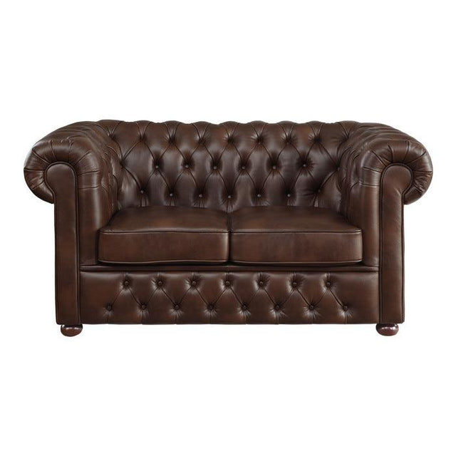 Homelegance - Tiverton Love Seat In Brown - 9335Brw-2