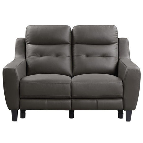 Homelegance - Conrad Power Double Reclining Love Seat In Grayish Brown - 9337Gb-2Pw