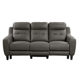 Homelegance - Conrad Power Double Reclining Sofa In Grayish Brown - 9337Gb-3Pw