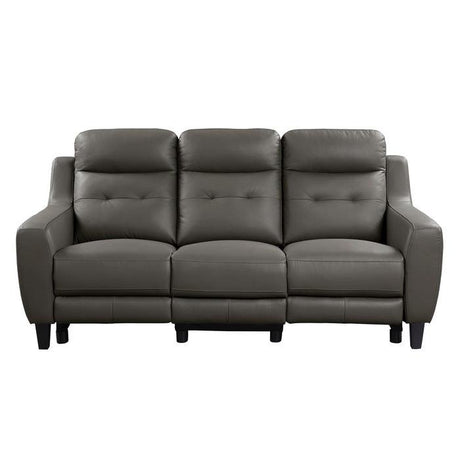 Homelegance - Conrad Power Double Reclining Sofa In Grayish Brown - 9337Gb-3Pw