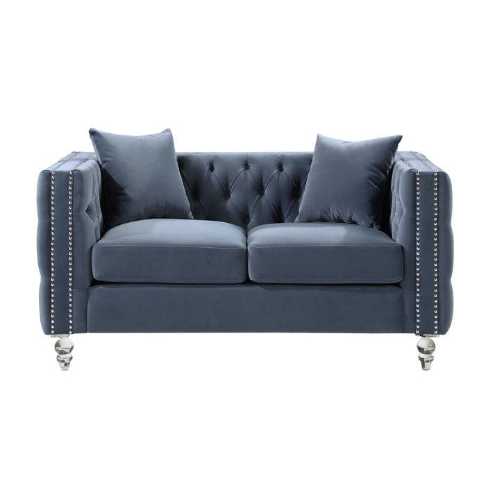 Homelegance - Orina Love Seat In Blue - 9349Dbu-2