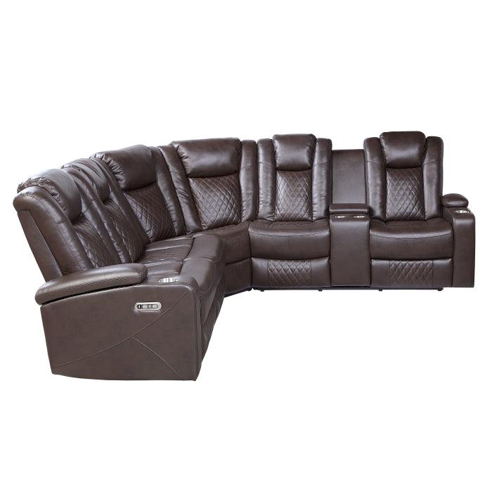 Caelan 3 - Piece Reclining Sectional 9366Db*Sc | Homelegance | Home Elegance USA