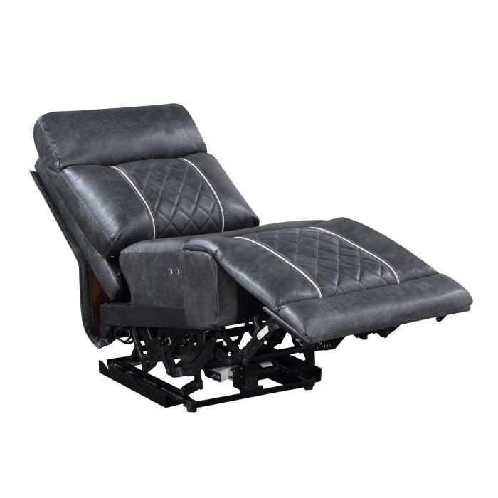 Homelegance - Gabriel 6-Piece Modular Power Reclining Sectional With Right Chaise In Gray - 9377Gry*6Lrrcpw