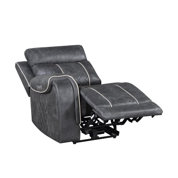 Homelegance - Gabriel 6-Piece Modular Power Reclining Sectional In Gray - 9377Gry*6Lrrrpw