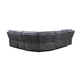 Homelegance - Gabriel 6-Piece Modular Power Reclining Sectional With Right Chaise In Gray - 9377Gry*6Lrrcpw