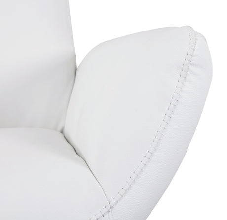 Global United Modern Genuine Italian Leather Upholstered Chair Home Elegance USA