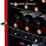 Wine Cooler Countertop Freestanding Wine Cellars Compressor System Champagne Chiller Digital Temperature Control UV-Protective Finish Max Load 24 Standard Bottle
