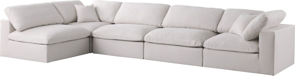 Plush - Cloud Modular Sectional 5 Piece - Cream - Home Elegance USA