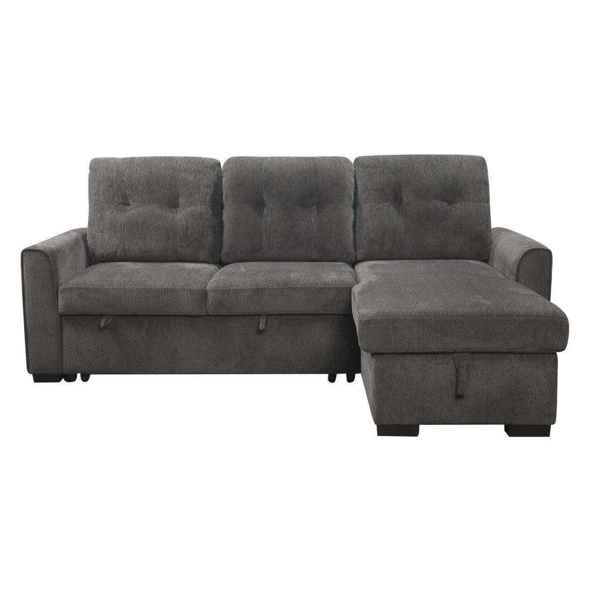 Carolina 2 Piece Reversible Sectional With Storage In Dark Gray 9402Dgy*Sc | Homelegance | Home Elegance USA