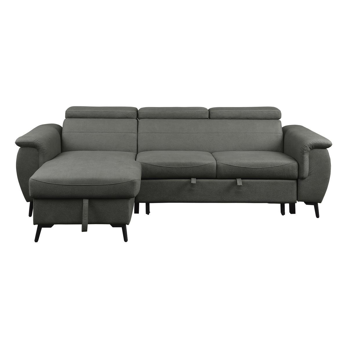 Cadence 2 Piece Reversible Sectional In Gray 9403Gy*Sc | Homelegance | Home Elegance USA