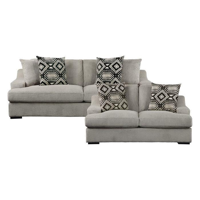 Homelegance - Orofino 2 Piece Sofa Set In Light Gray - 9404Gy*2