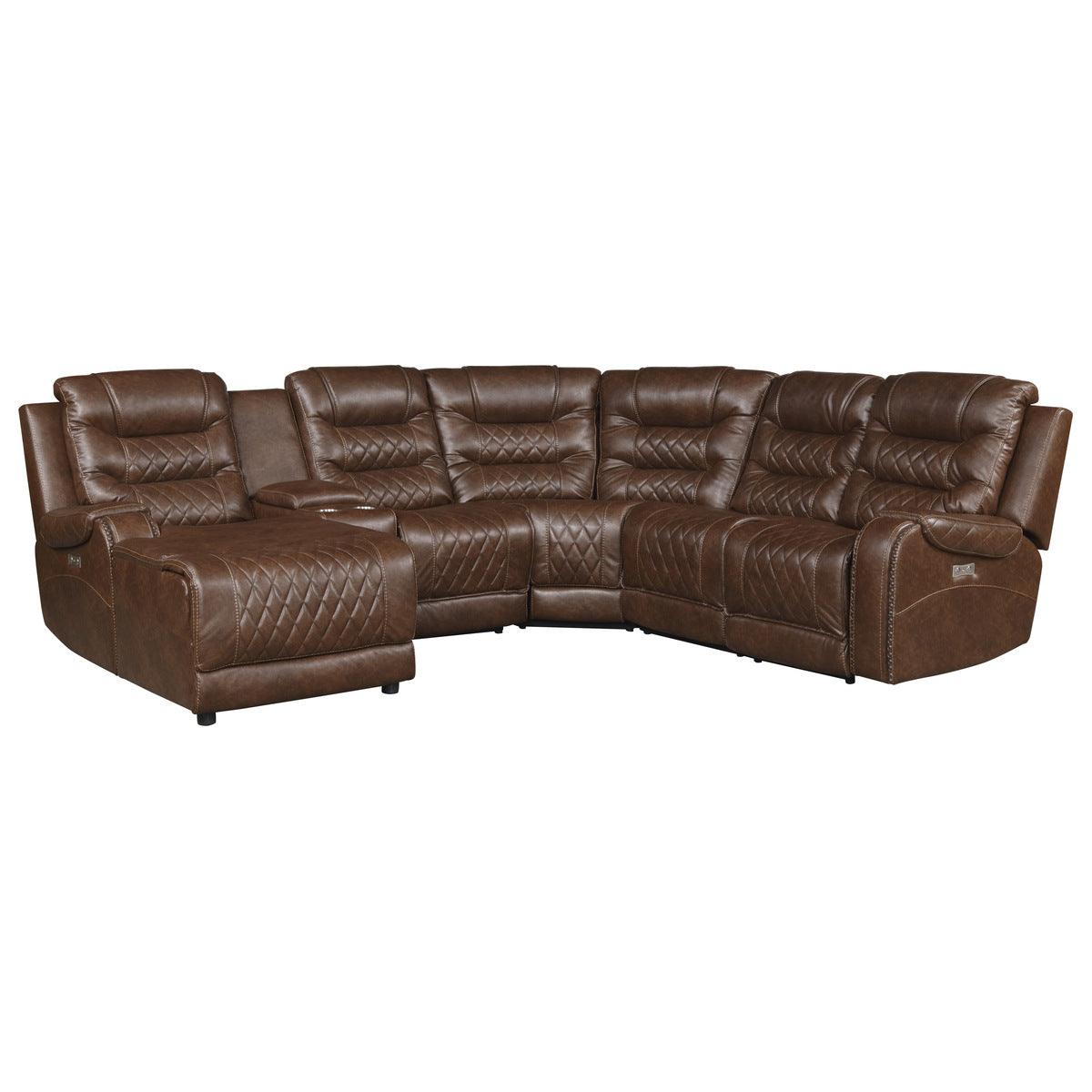 Homelegance - Putnam 6-Piece Modular Power Reclining Sectional With Left Chaise - 9405Br-6Lcrr