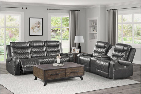 Homelegance - Putnam 2 Piece Double Reclining Sofa Set In Gray - 9405Gy-3-2