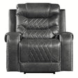 Putnam Power Reclining Chair In Gray 9405Gy-1Pw | Homelegance