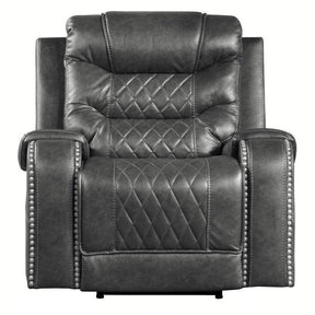 Putnam Power Reclining Chair In Gray 9405Gy-1Pw | Homelegance