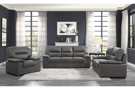 Homelegance - Michigan 3 Piece Sofa Set In Dark Gray - 9407Dg-3-2-1