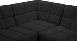 Relax - Modular Sectional 5 Piece - Black - Fabric - Home Elegance USA