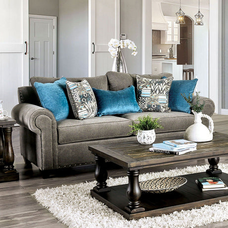 Mott - Sofa & Loveseat - Gray - Home Elegance USA